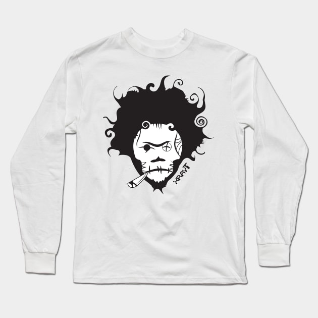 Jimi skull Long Sleeve T-Shirt by XrayT